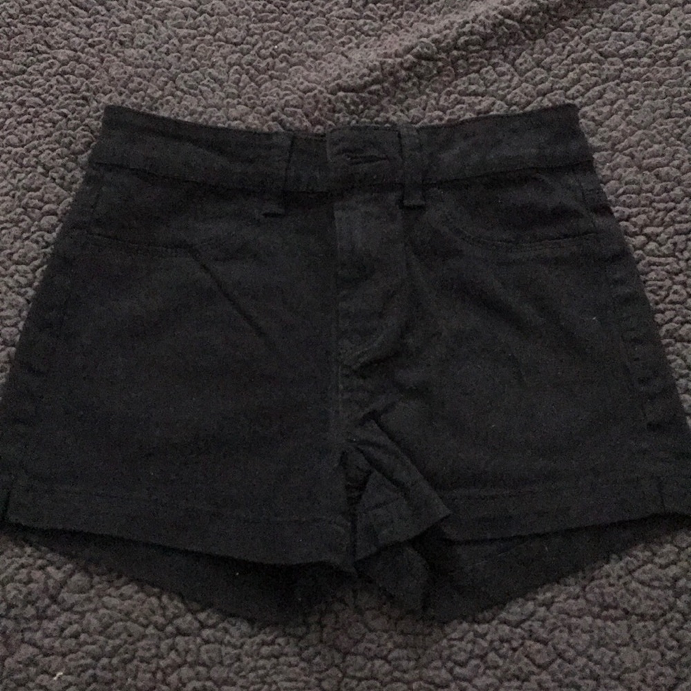 Black jean shorts